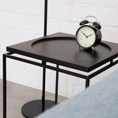 Side table Circle in Square | Black
