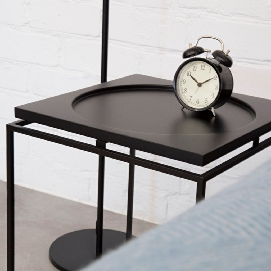 Side table Circle in Square | Black