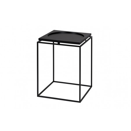 Side table Circle in Square | Black