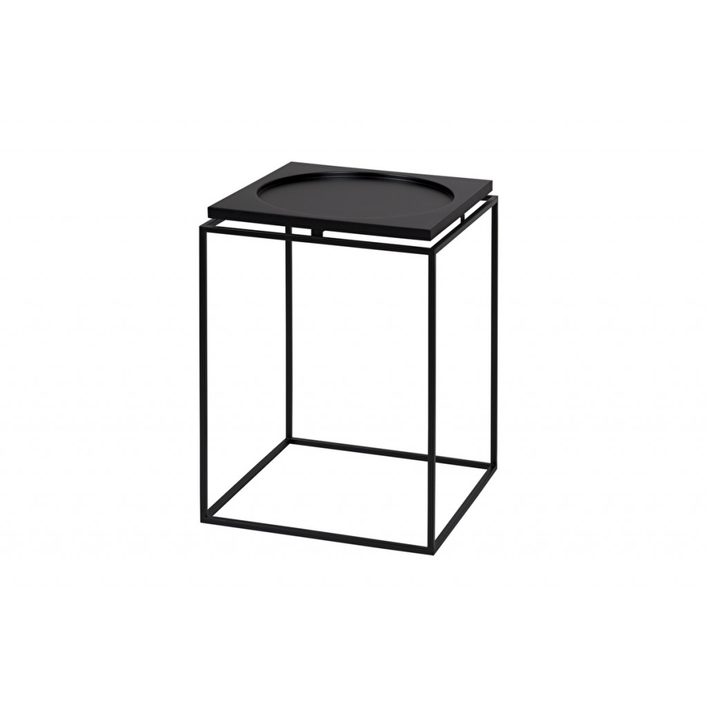 Side table Circle in Square | Black