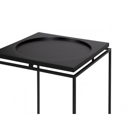 Side table Circle in Square | Black
