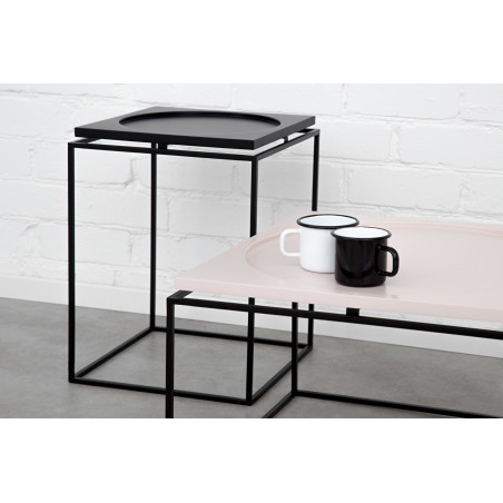 Side table Circle in Square | Black