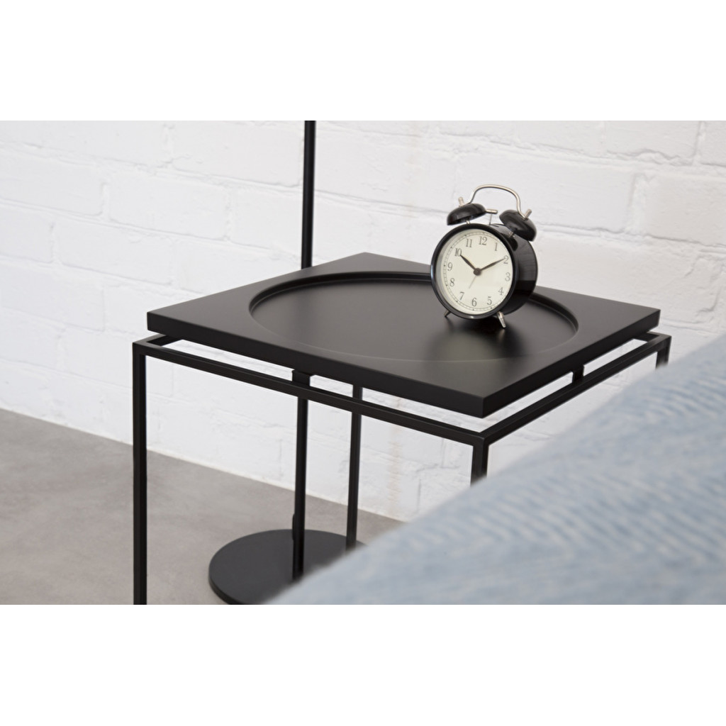 Side table Circle in Square | Black