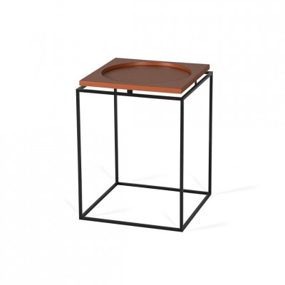 Side table Circle in Square | Terracotta