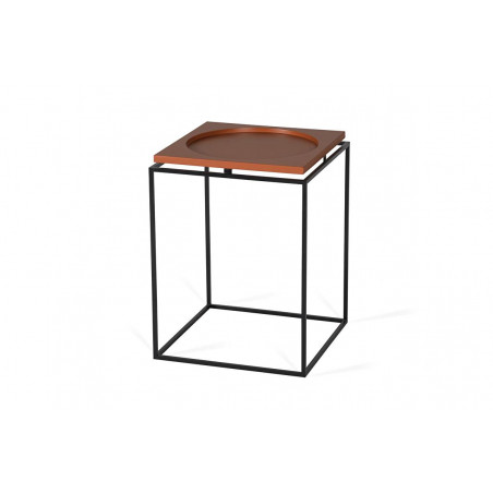 Side table Circle in Square | Terracotta