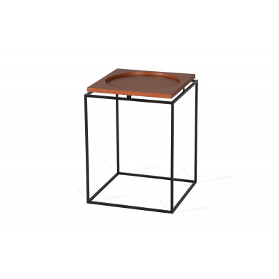 Side table Circle in Square | Terracotta
