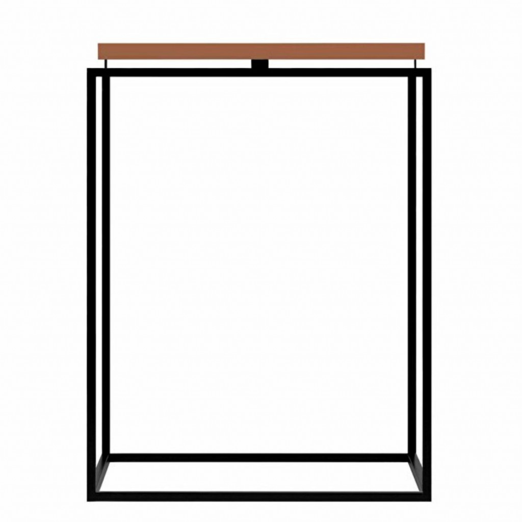 Side table Circle in Square | Terracotta