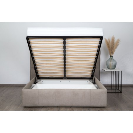 Bed with mattress Dallas | Beige