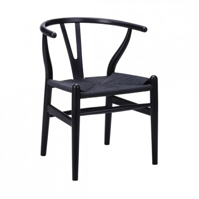 Wishbone krēsls Melnā | edamistabas-kresli | NMF Home