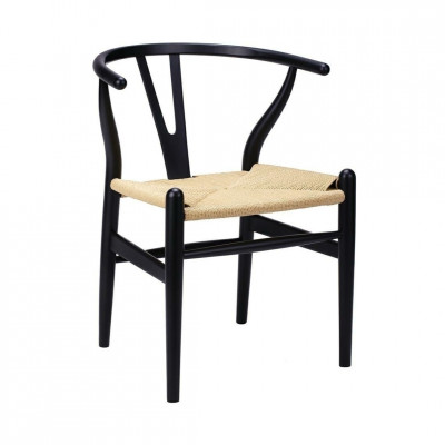 Krēsls Wishbone Black | Melns | edamistabas-kresli | NMF Home