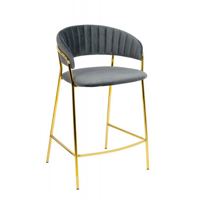 MARGO COUNTER STOOL GOLD | GREY