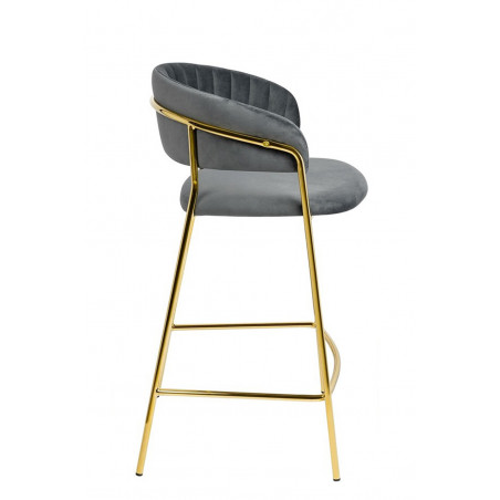 MARGO COUNTER STOOL GOLD | GREY