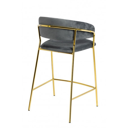 MARGO COUNTER STOOL GOLD | GREY