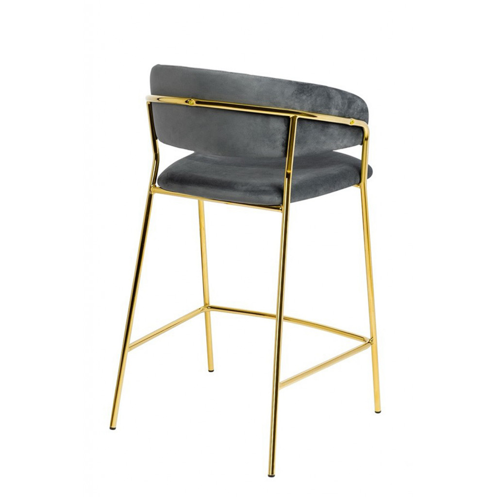 MARGO COUNTER STOOL GOLD | GREY