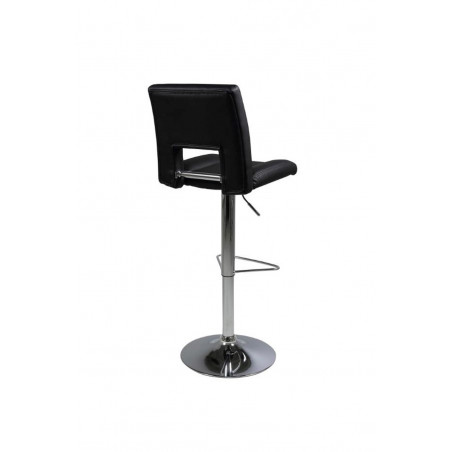 SYLVIA STOOL BLACK | CHROME