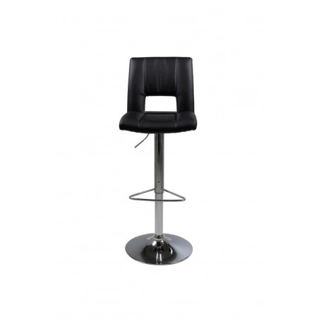 SYLVIA STOOL BLACK | CHROME