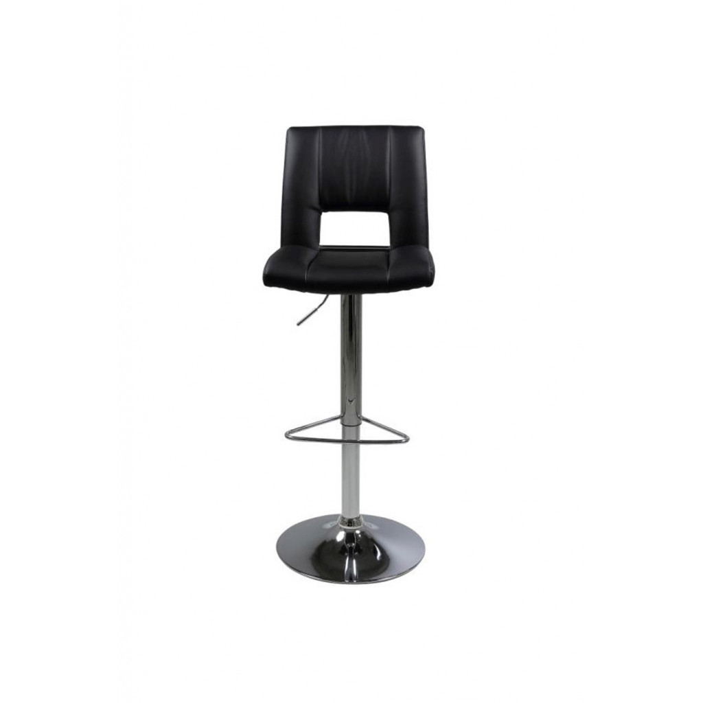 SYLVIA STOOL BLACK | CHROME