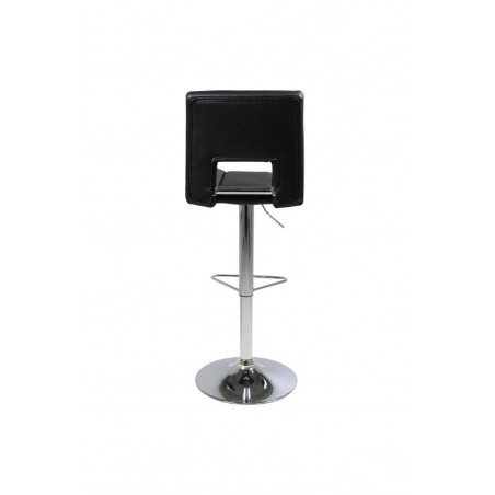 SYLVIA STOOL BLACK | CHROME