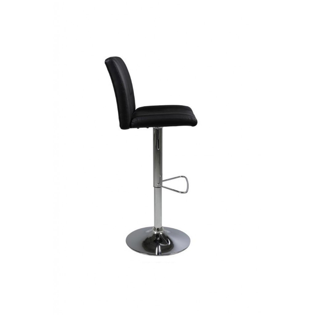 SYLVIA STOOL BLACK | CHROME