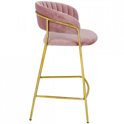 Sānu krēsls MARGO GOLD COUNTER STOOL Rozā | pusbara-kresli | NMF Home
