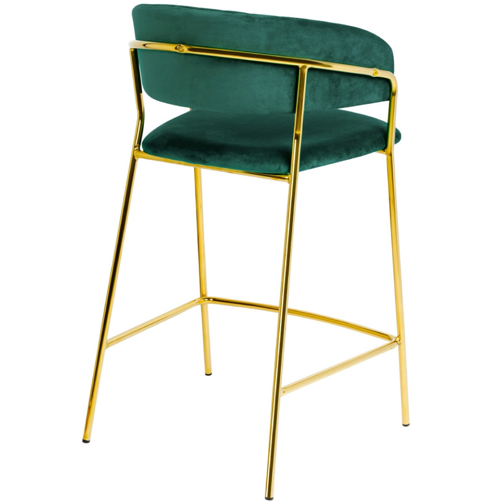 Sānu krēsls MARGO GOLD COUNTER STOOL Zaļā | pusbara-kresli | NMF Home