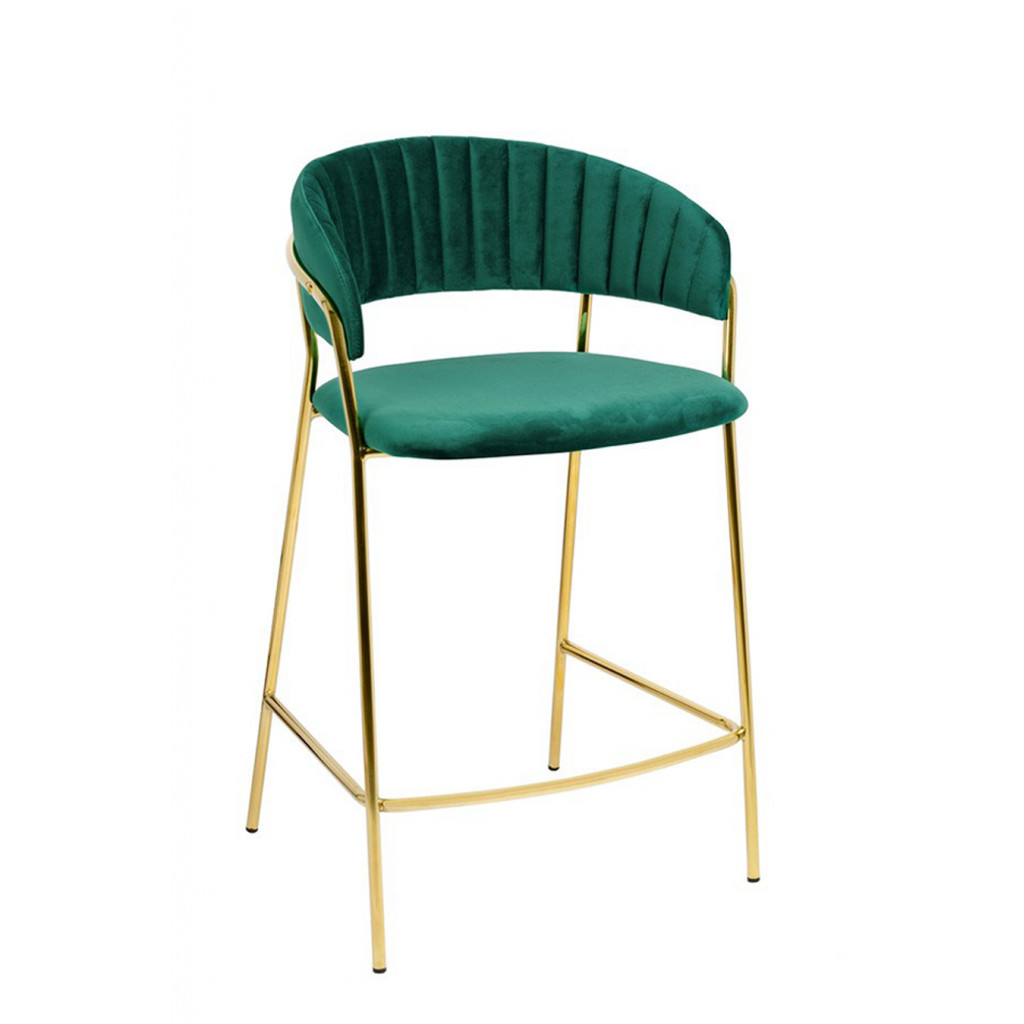 MARGO COUNTER STOOL GOLD | GREEN