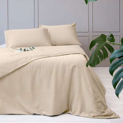 Premium satin bed linen | Greyish beige