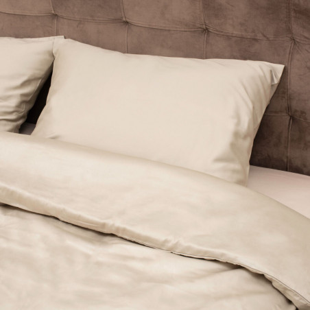 Premium satin bed linen | Greyish beige