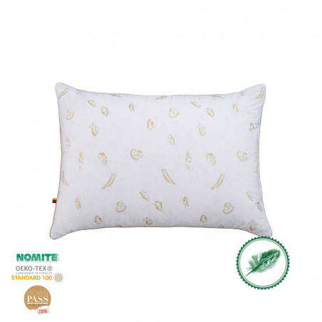 Down and feather three-compartment pillow
