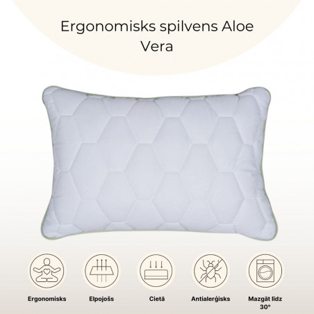 Ergonomisks spilvens Aloe Vera | Mājas tekstils