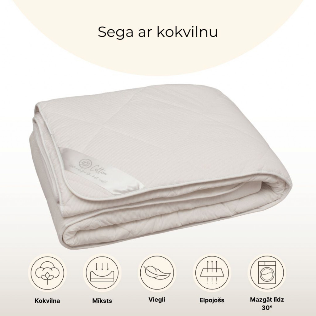 Blanket with cotton | White