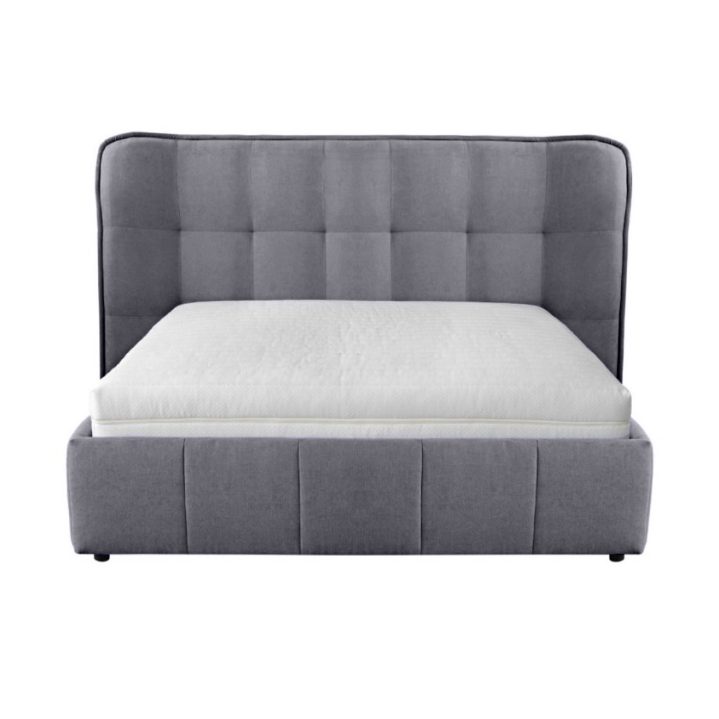 Bed with mattress Dallas | Grey