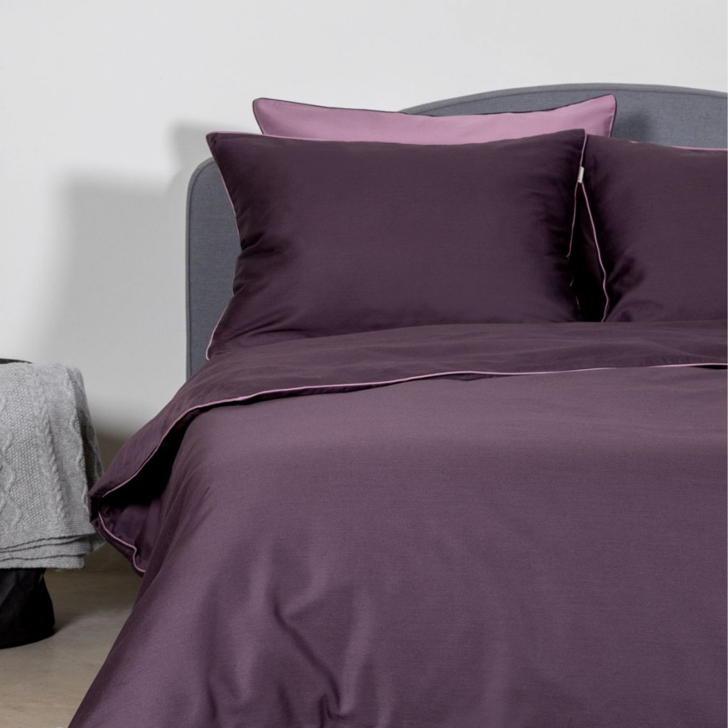 Bed linen covers set Linea Eggplant