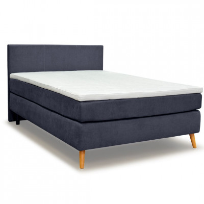 Bed with mattress Scandic | Blue-grey