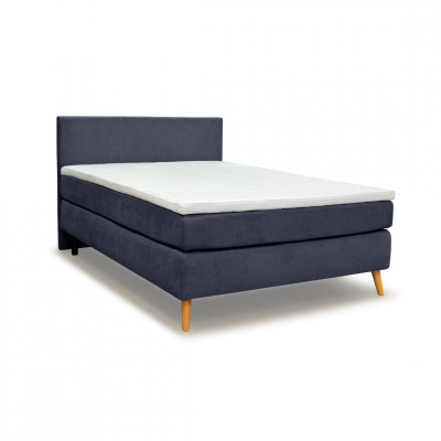 Bed with mattress Scandic | Blue-grey