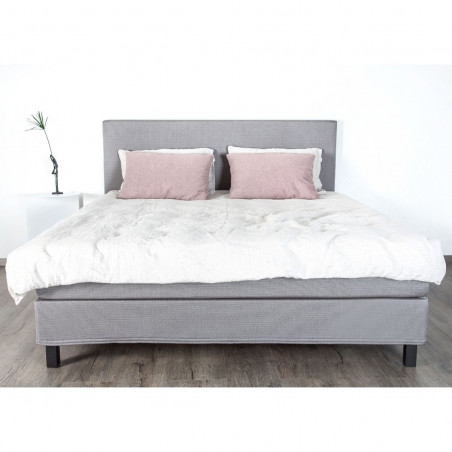 Knock down bed with mattress | Light grey