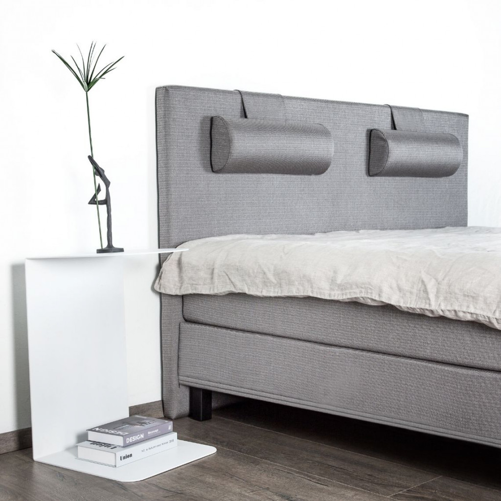 Knock down bed with mattress | Light grey