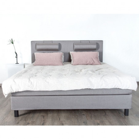 Knock down bed with mattress | Light grey