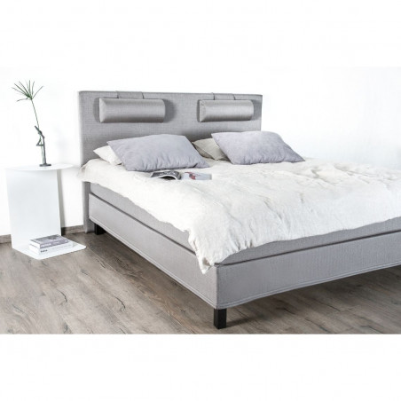 Knock down bed with mattress | Light grey