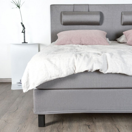 Knock down bed with mattress | Light grey