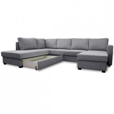 Sofa lova Paris U formos | Pilka