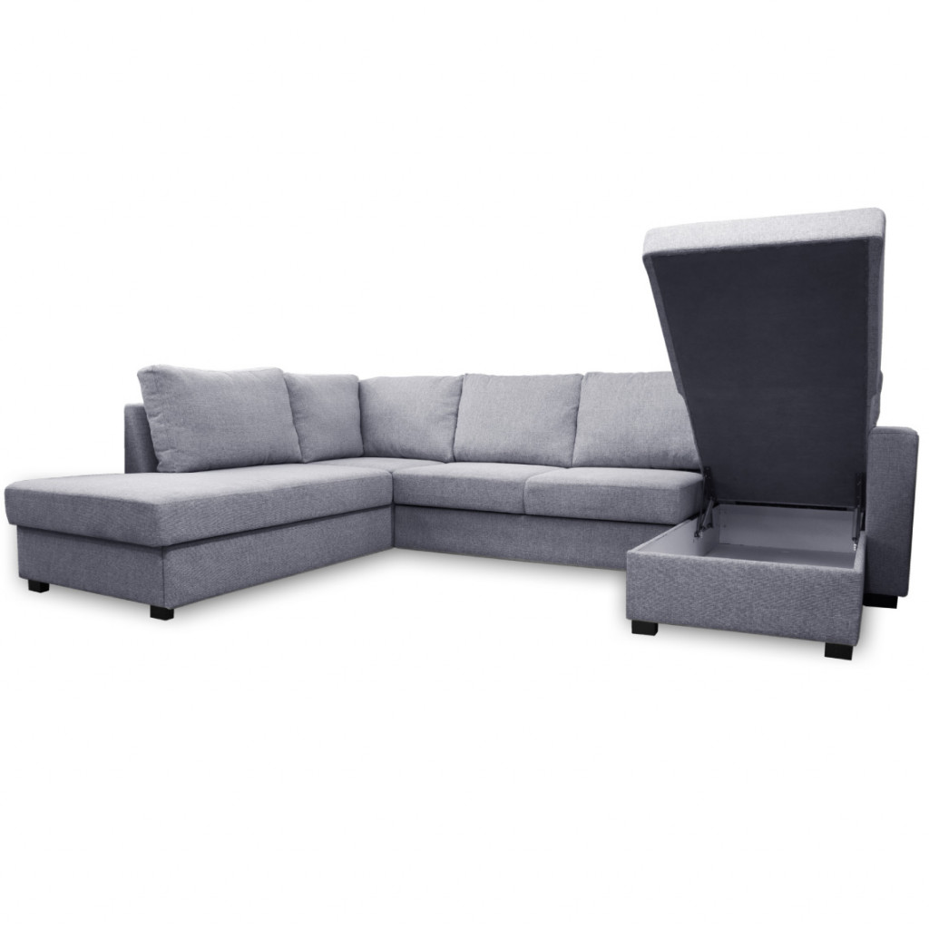 Sofa lova Paris U formos | Pilka Sofa lova Paris U formos | Pilka