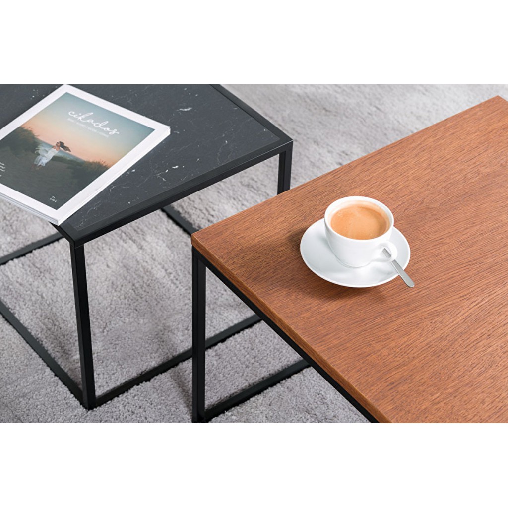 Square Coffee Table Forest Chocolate