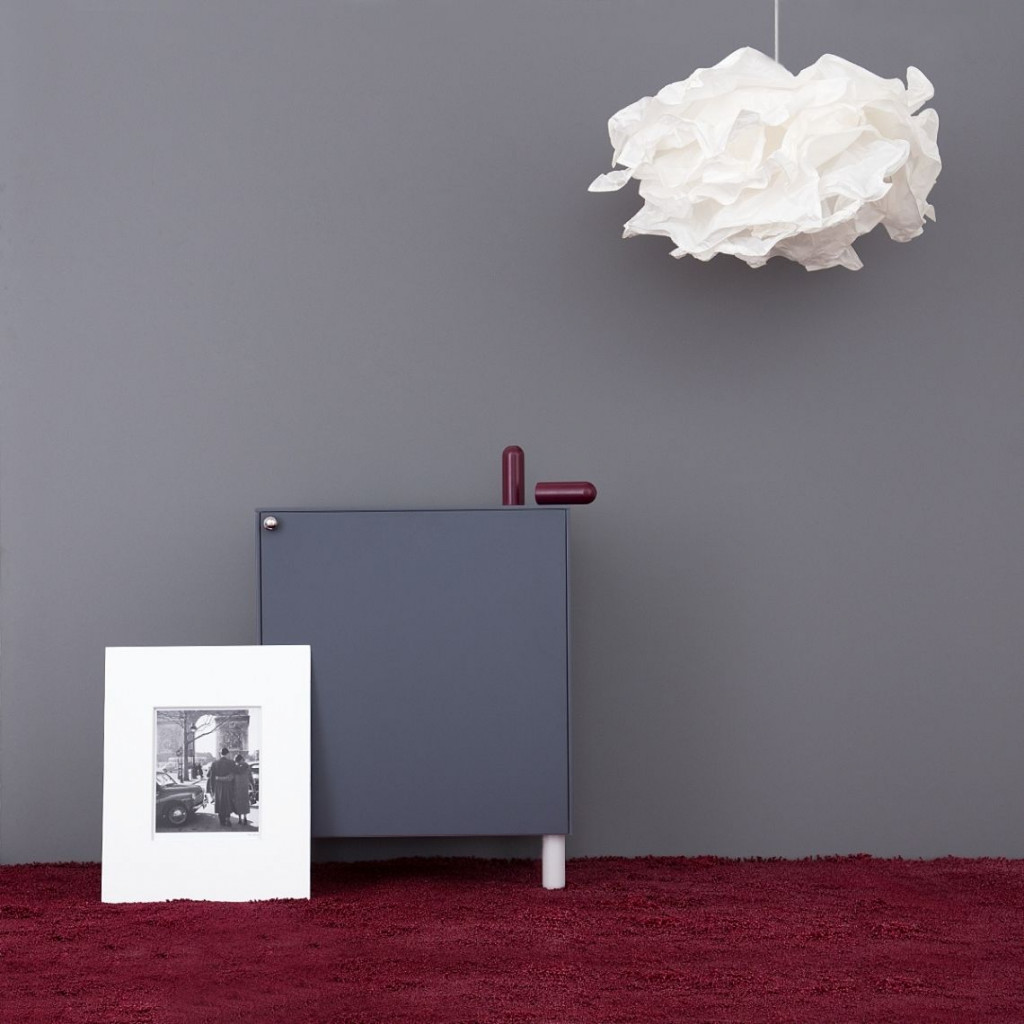 Liza red footstool Liza red footstool
