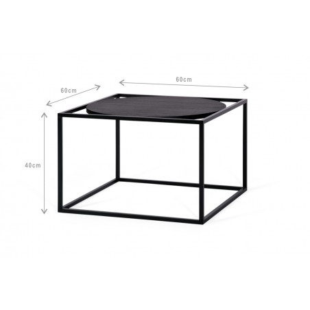 Coffee table Forest Round Black Oak