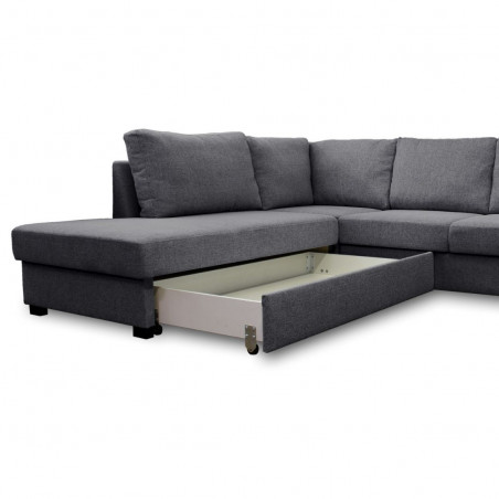 Sofa lova Paris U formos | Tamsiai pilka