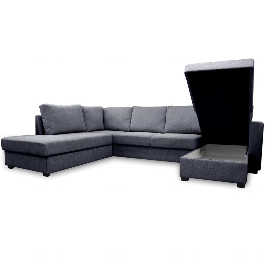 Sofa lova Paris U formos | Tamsiai pilka