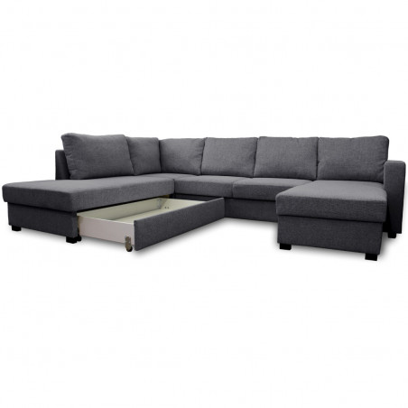 Sofa lova Paris U formos | Tamsiai pilka