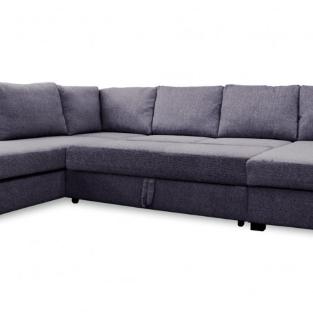 Sofa lova Paris U formos | Juoda Sofa lova Paris U formos | Juoda