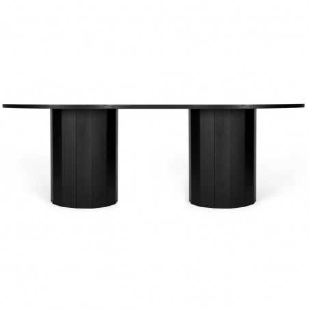 Long dining table Revolve Black oak